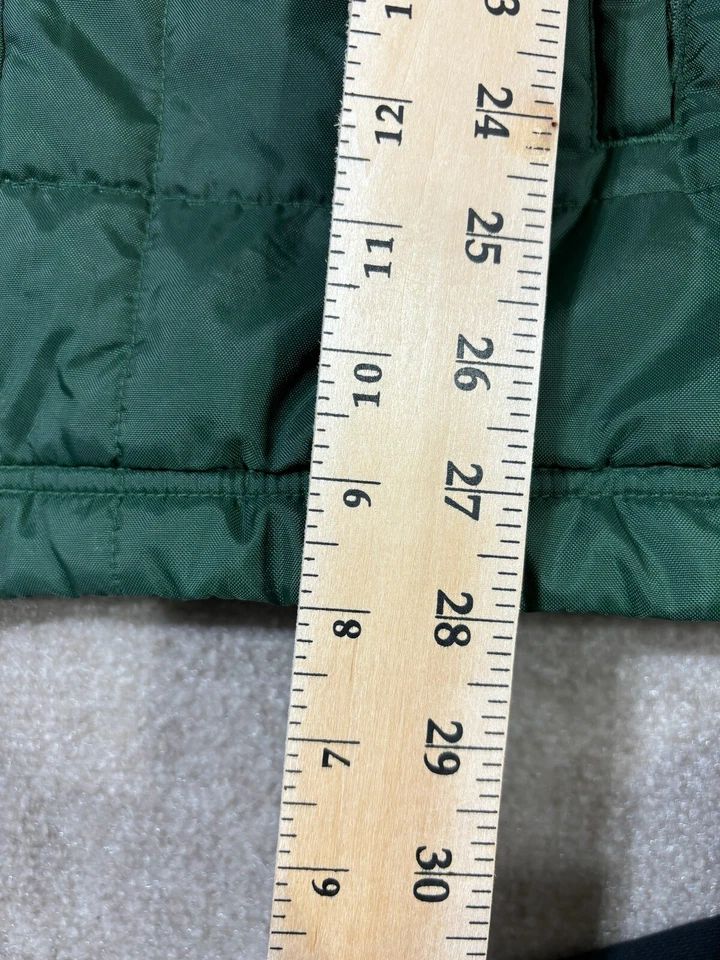 Chaqueta Nike YouthXL Verde Parka Abrigo Largo con Capucha Cremallera Completa Entrenador de Fútbol Retroceso Foto 4 de 4