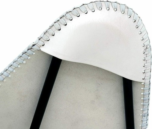 Vintage Handmade Classico Cover Vacchetta Pelle Farfalla Sedia Bkf (Cover Only) - Foto 7 di 8
