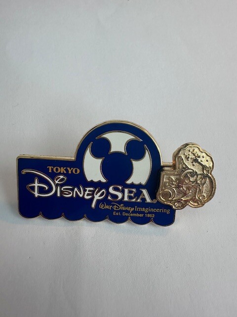 WDI 50th Anniversary Tokyo Disney Sea Gold Disney Pin (B4)