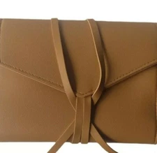 Glass Ladder Co Katherine Tech Organizer Roll Up Travel Pouch Leather Zipper