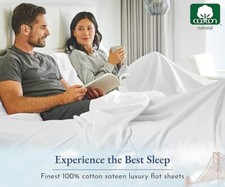 NIB California Design Den King Size Flat Sheet, Soft 400 Thread Count