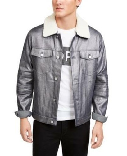Michael Kors Mens Large Silver Denim 