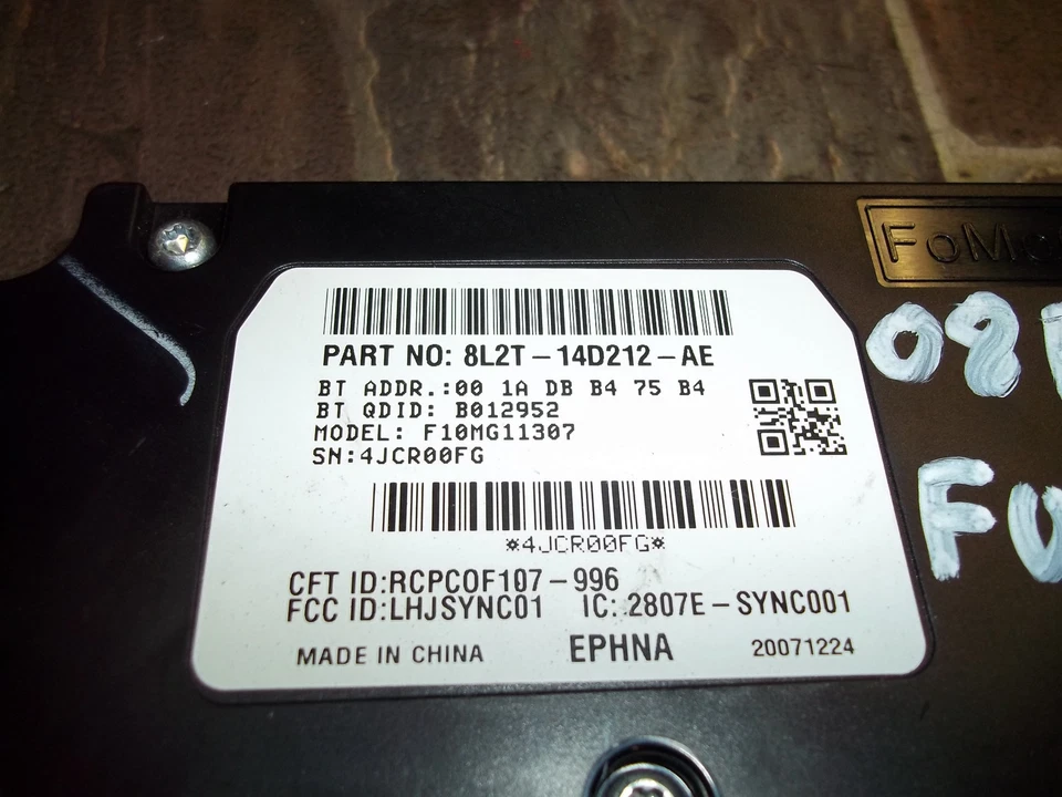 Ford Taurus Focus Explorer 2008 2009 chasis ECM comunicación reconocimiento de voz Foto 3 de 4