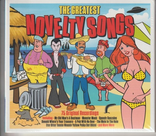 VARIOUS ARTISTS "THE GREATEST NOVELTY SONGS" 75 SONGS Brand New 3 CD Set - Picture 2 of 2