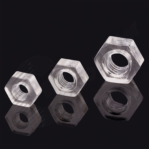 Hex Nuts Polycarbonate M3 M4 M5 M6 Metric Coarse Nuts Polycarbonate Hex Nuts - Picture 5 of 7