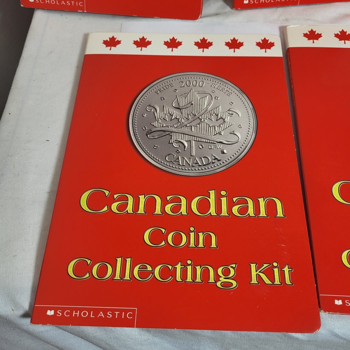 lot of 5 Canadian Coin Collecting Kit by Scholastic Millennium Set