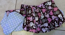 Whale on brown Burp Cloths 6 Pack Large 100 Cotton Flannel Baby Girl