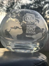 1987  Masters Boston Etched Tektronix Lead Crystal Bowl Award
