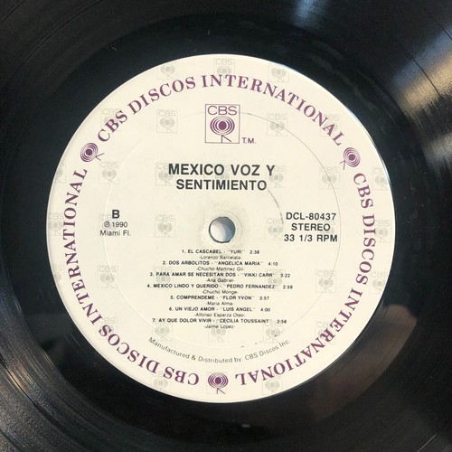México Voz Y Sentimiento 1990 CBS Compilation Balada Romantica Vinyl Record NM - Picture 5 of 8