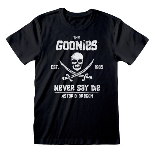 Official The Goonies Never Say Die  T Shirt Black New Small - Picture 1 of 2