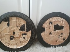 Antique Bertby Art Pottery - Two Display plates cca 1895