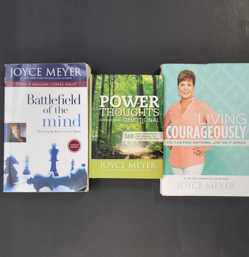 Joyce Meyer Books Lot Battlefield of the Mind Power Thoughts Living Courageously - Picture 5 of 5