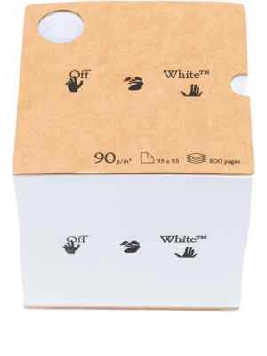 OFF-WHITE c/o Virgil Home Meteor Papier Notizblock | weiß | 95x95 | 800 Blatt