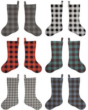 Buffalo Check Plaid Christmas Stocking 6 Colors Available 