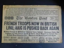 WWI Era Newspaper - The Boston Post - April 18 1918 - 4 pgs. 