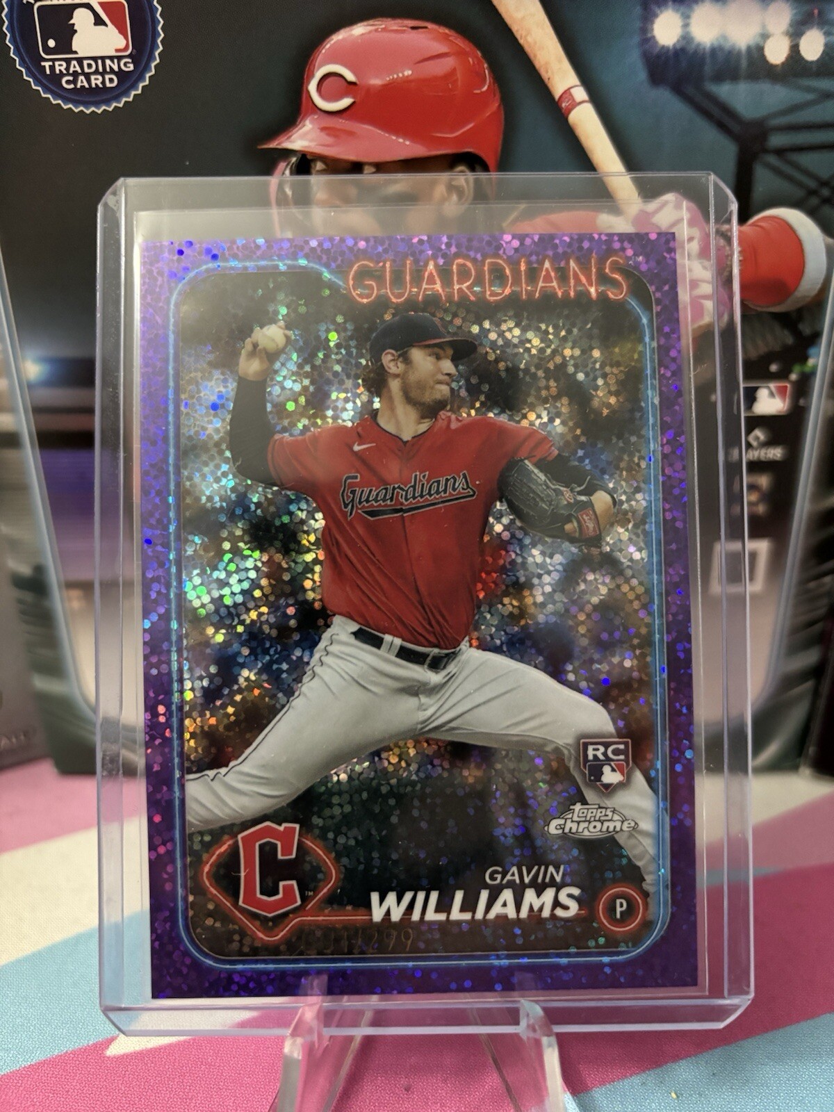 2024 Topps Chrome - Purple Speckle Refractor #15 Gavin Williams /299 (RC)