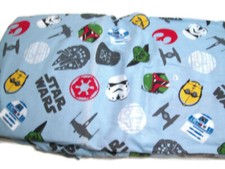 Disney Star Wars Darth Vader Storm Trooper Helmet Flannel Twin Sheet Set Fade