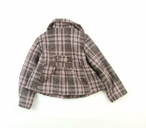 Matalan Girls Pink Check Coat Age 4-5 