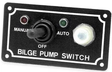 Shoreline Marine SL52268 Bilge Pump Switch 3-Way Panel 12V, 10 AMP