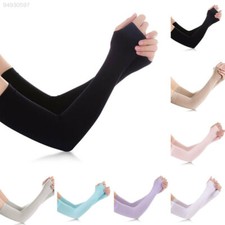 Unisex Ice Silk Cool Anti UV Sun Protection Gloves Long Sleeve Mitten Summer