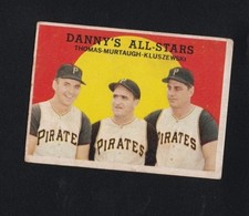 1959 #17 Venezuelan Topps Thomas - Murtaugh - Kluszewski Pittsburgh Pirates VGEX