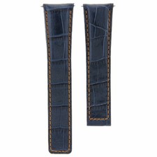 20MM LEATHER BAND STRAP CLASP FOR TAG HEUER CARRERA CAY2111.BA0925 F1 BLUE OS