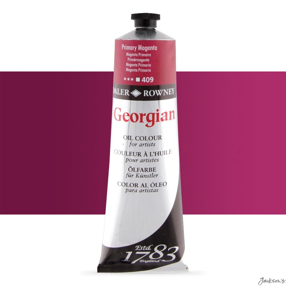 Daler-Rowney Georgian Oil Paint Tube 225ml Primary Magenta PV23 Colour Mixing
