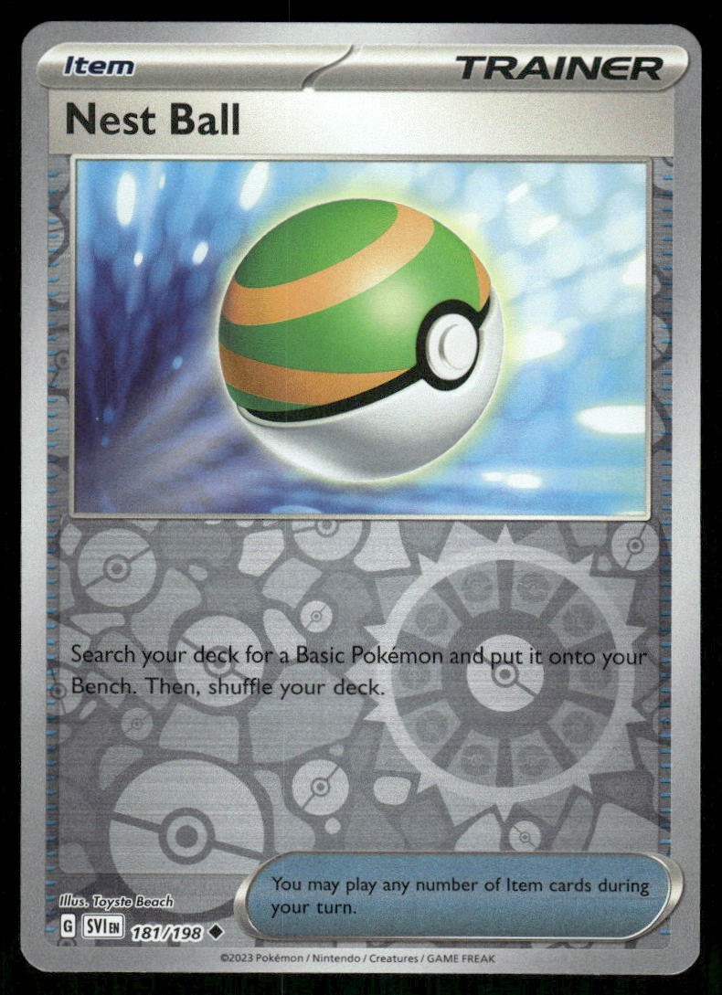 Pokemon Scarlet & Violet Nest Ball 181/198 Uncommon REVERSE HOLO Near Mint