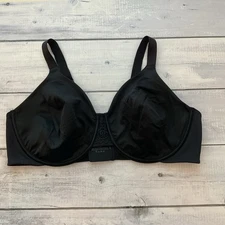 Vanity Fair Bra Womens 44D Black Underwire Minimizer 76080 Beauty Back