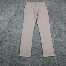 Quince Pants Mens 30x32 Gray Slim Chino Flat Front Straight Stretch 30x31.5* NWT