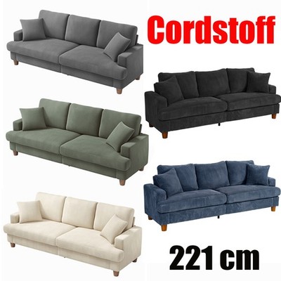 Sofa 3 Sitzer Mit Kissen Gemütliches Sofa Couch Klein Sofas Wohnzimmer Loveseat
