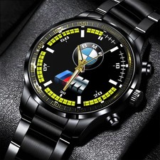BMW M Logo Black Stainless Steel Watch