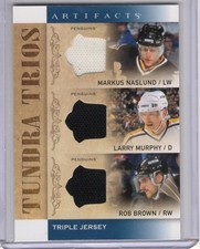 2014-15 Artifacts Tundra Trios Red Triple Jersey Naslund Murphy Brown