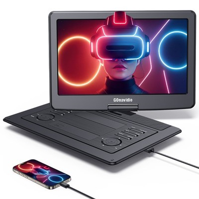 19'' Full HD Portable DVD Player with 16'' Large Screen HDMI AV in/Out MP3 USB CD