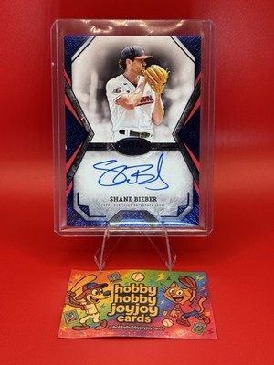 2025 Topps Tier One Talent Autograph #TOTA-SB Shane Bieber Blue Foil 2/99