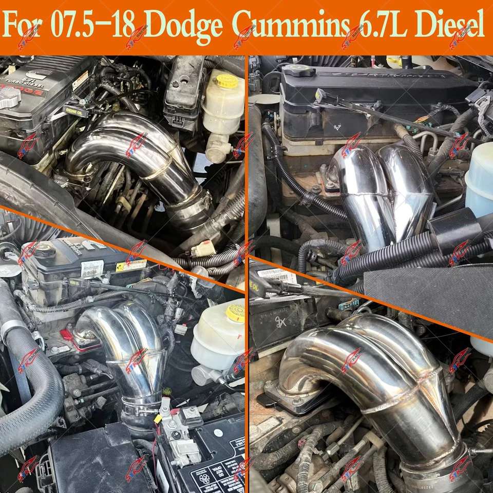 3.5" Intake Manifold Elbow For 2007-2018 Dodge RAM 2500 3500 6.7L Cummins Diesel Foto 3 de 4