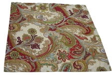 Noble Excellence Set of 4  Paisley Cloth Napkins 19x19 Cotton Boho Fall **Read