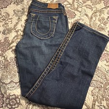 True Religion MADE IN USA Becky Big T Dark Wash Blue Jeans Excellent Size: 29