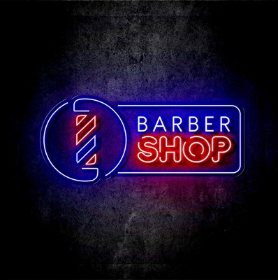 BARBER SHOP LED Schild NEON DIMMBAR 120 X 53 NEU XXL