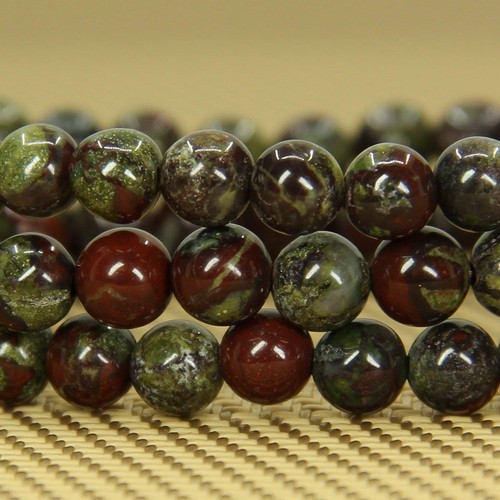 Natürlicher A-Klasse Drachenblut Jaspis Edelstein 6 mm Runde Perlen Stretch Armband 7 Zoll - Bild 4 von 6