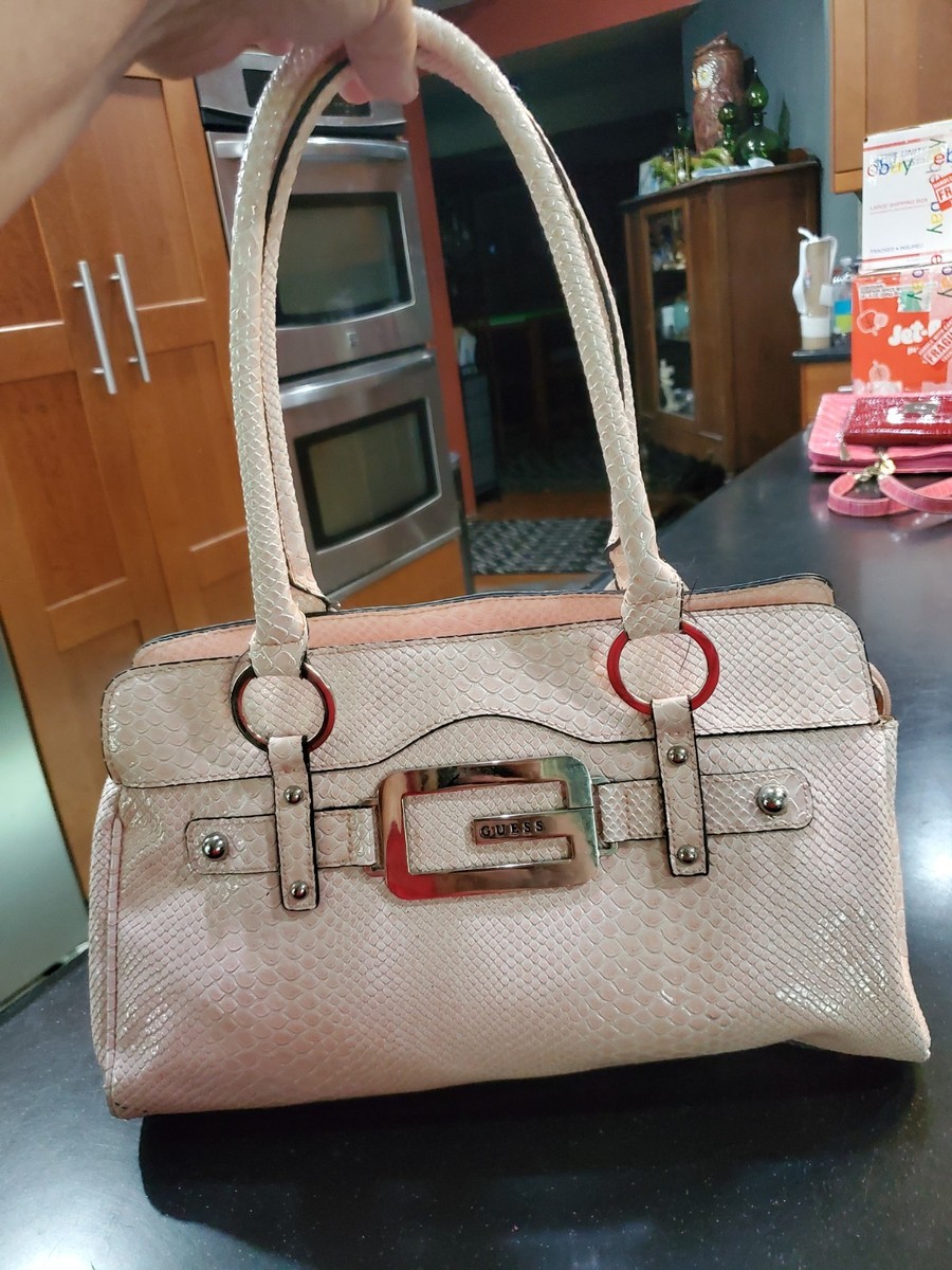 Y2K Vintage Guess Pink Studded Buckle Snake Shoulder Bag | eBay