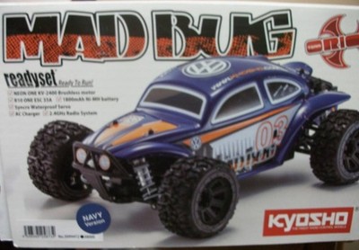 Kyosho 1/10 RC 4WD MAD BUG VE Navy Version Ready Set NIB Incl US