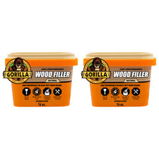 Gorilla Wood Filler Natural Finish 16 oz Tub 2-Pack Water Resistant