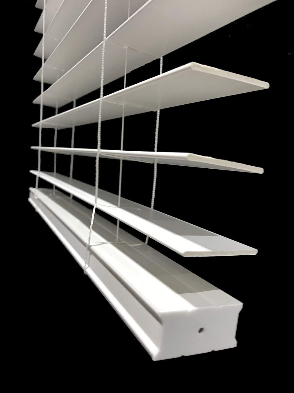 US Window and Floor 2" Cordless Faux Wood Blinds, Fit Windows 35 3/8" - 35 5/...