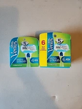 Gillette Venus Extra Smooth 5 Blade Refill Cartridges - 6 And 4 Count. 10 Total