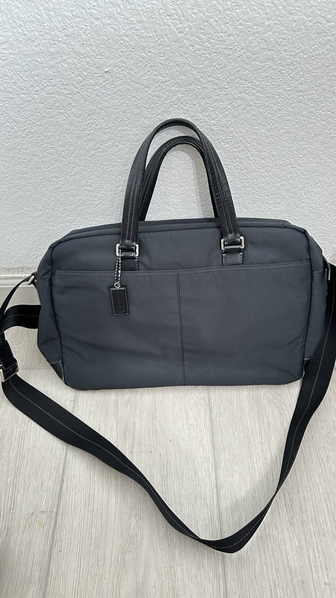 Coach Varick Nylon & Leather Black Briefcase/Laptop/Business