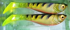 2 pcs. Berkley Pulse Shad 7inch. Paddle Tail Soft Lures. Walleye Muskie Pike Cat