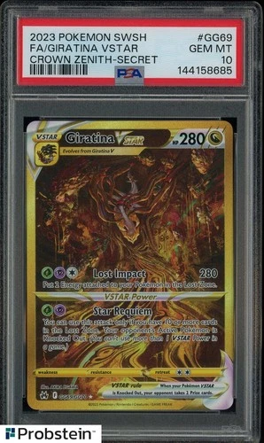 2023 Pokemon SWSH Crown Zenith Secret #GG69 FA Giratina VStar PSA 10 GEM MINT