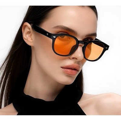 Sunglasses Peach Redish Tinted Lenses Women's Fashion Eyewear Lentes Gafas 2026