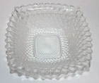 Vintage Anchor Hocking Squared Glass Bowl – Early American Clear Pattern